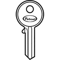 CHIAVE PIATTA POTENT K2725 ORIGINALE - OTTONE NICHELATO- 10 pezzi