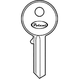 CHIAVE PIATTA POTENT K2730 ORIGINALE - OTTONE NICHELATO- 10 pezzi