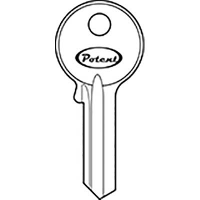 CHIAVE PIATTA POTENT K2750/60 ORIGINALE - OTTONE NICHELATO- 10 pezzi