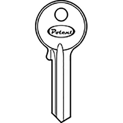 CHIAVE PIATTA POTENT K2765 ORIGINALE - OTTONE NICHELATO- 10 pezzi