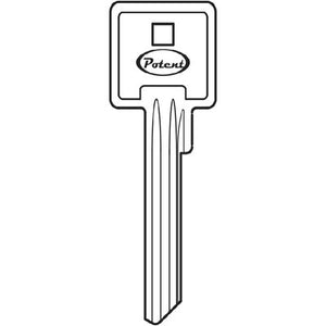 CHIAVE PIATTA POTENT K2640 ORIGINALE - OTTONE  NICHELATO- 10 pezzi