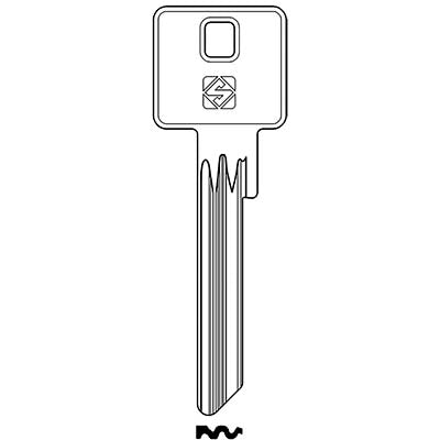 CHIAVE PIATTA POTENT PT8 SILCA - OTTONE NICHELATO- 5 pezzi