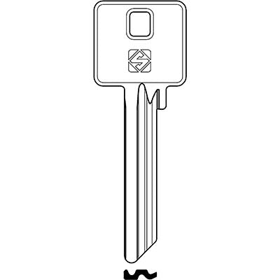 CHIAVE PIATTA VIRO VI38 SILCA - OTTONE NICHELATO- 5 pezzi