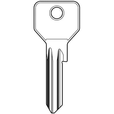 CHIAVE PIATTA CISA 01070.10 ORIGINALE - OTTONE NICHELATO CS119- 10 pezzi