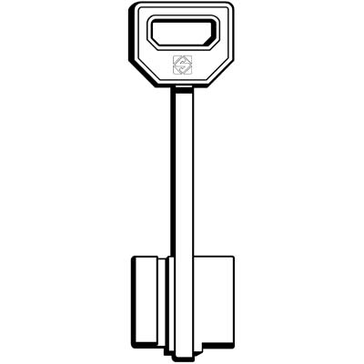 CHIAVE DOPPIA MAPPA FIAM 5FI9 SILCA - OTTONE NICHELATO- 5 pezzi