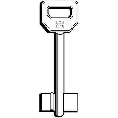 CHIAVE DOPPIA MAPPA FIAM 5FI13 SILCA - OTTONE NICHELATO- 5 pezzi