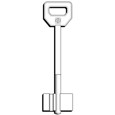 CHIAVE DOPPIA MAPPA FIAM 5FI17 SILCA - OTTONE NICHELATO- 5 pezzi