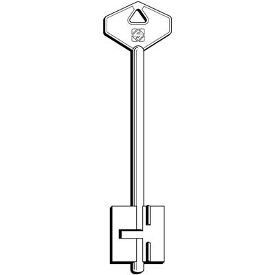 CHIAVE DOPPIA MAPPA ITAL 5IT8 SILCA - OTTONE NICHELATO- 5 pezzi