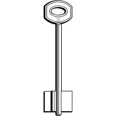 CHIAVE DOPPIA MAPPA JUWEL JW90 SILCA - OTTONE NICHELATO- 5 pezzi