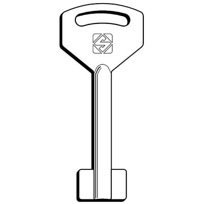 CHIAVE DOPPIA MAPPA MOIA 5MO3 SILCA - OTTONE NICHELATO- 5 pezzi