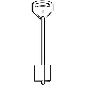 CHIAVE DOPPIA MAPPA MOIA ML SILCA - OTTONE NICHELATO- 5 pezzi