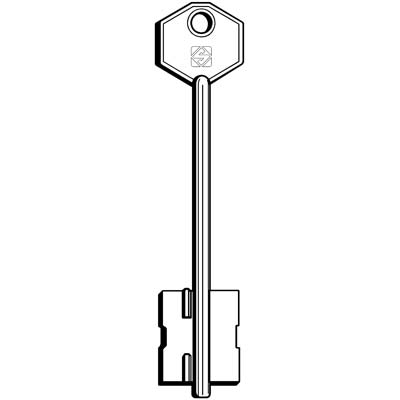 CHIAVE DOPPIA MAPPA POTENT 5PT7 SILCA - OTTONE NICHELATO- 2 pezzi