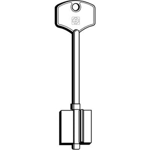 CHIAVE DOPPIA MAPPA POTENT 5PT10 SILCA - OTTONE NICHELATO- 5 pezzi