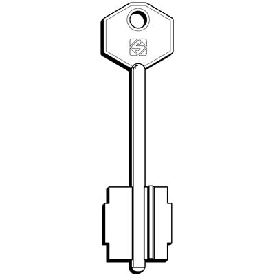 CHIAVE DOPPIA MAPPA POTENT 5PT12 SILCA - OTTONE NICHELATO- 5 pezzi