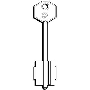CHIAVE DOPPIA MAPPA POTENT 5PT12 SILCA - OTTONE NICHELATO- 5 pezzi