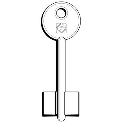 CHIAVE DOPPIA MAPPA AUNO 5AU5 SILCA - OTTONE NICHELATO- 5 pezzi