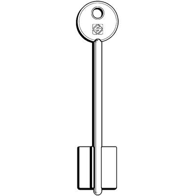 CHIAVE DOPPIA MAPPA AUNO 5AU9 SILCA - OTTONE NICHELATO- 5 pezzi