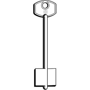 CHIAVE DOPPIA MAPPA ANTONIOLI AL SILCA - OTTONE NICHELATO- 5 pezzi