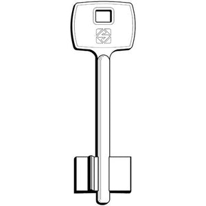 CHIAVE DOPPIA MAPPA CORBIN 5CB3 SILCA - OTTONE NICHELATO- 5 pezzi