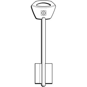 CHIAVE DOPPIA MAPPA ESETY 5EY34 SILCA - OTTONE NICHELATO- 5 pezzi