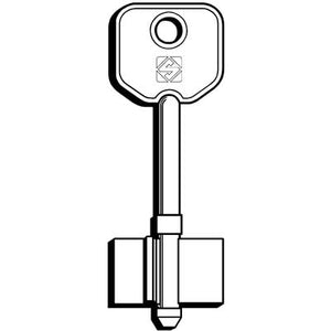 CHIAVE DOPPIA MAPPA SECUREMME 5SER1 SILCA - OTTONE NICHELATO- 2 pezzi