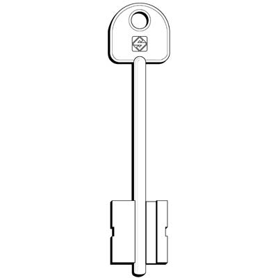 CHIAVE DOPPIA MAPPA TESIO 5TSI3 SILCA - OTTONE NICHELATO- 5 pezzi