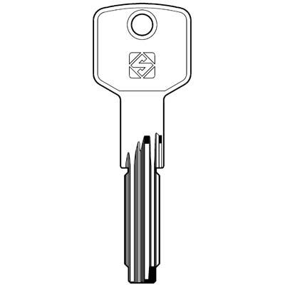 CHIAVE PUNZONATA CISA CS141 SILCA - OTTONE NICHELATO- 5 pezzi