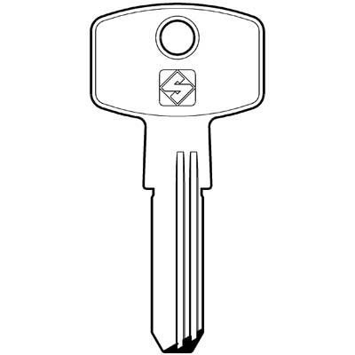 CHIAVE PUNZONATA ELCA TESA EC5 SILCA - OTTONE NICHELATO- 5 pezzi