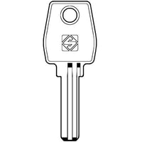 CHIAVE PUNZONATA EUROLOCKS EU17 SILCA - OTTONE NICHELATO- 5 pezzi