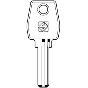 CHIAVE PUNZONATA EUROLOCKS EU17 SILCA - OTTONE NICHELATO- 5 pezzi