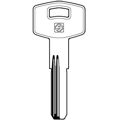 CHIAVE PUNZONATA FIAM FI4R SILCA - OTTONE NICHELATO- 5 pezzi