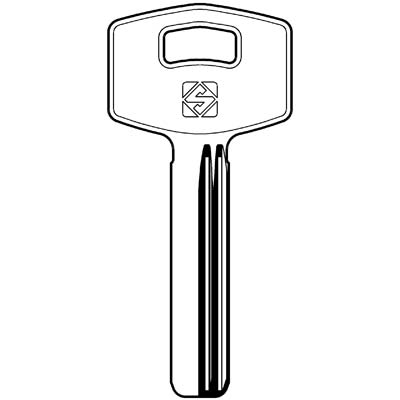 CHIAVE PUNZONATA GRIFO GF1 SILCA - OTTONE NICHELATO- 5 pezzi