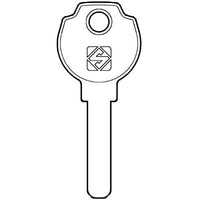 CHIAVE PUNZONATA GIUSSANI GS17 SILCA - OTTONE NICHELATO- 5 pezzi