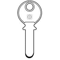 CHIAVE PUNZONATA KABA KA2 SILCA - OTTONE NICHELATO- 2 pezzi