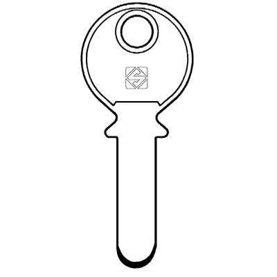 CHIAVE PUNZONATA KABA KA2 SILCA - OTTONE NICHELATO- 2 pezzi