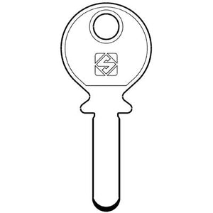 CHIAVE PUNZONATA KABA KA5 SILCA - OTTONE NICHELATO- 2 pezzi