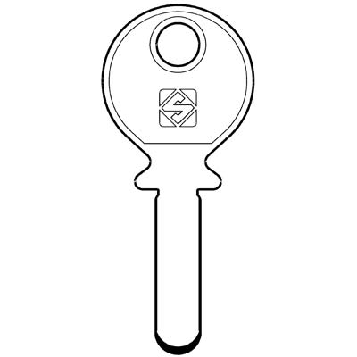 CHIAVE PUNZONATA KABA KA5 SILCA - OTTONE NICHELATO- 2 pezzi