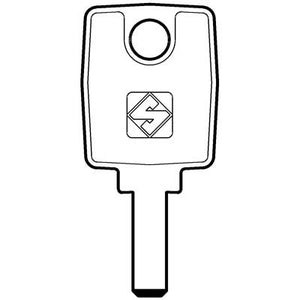 CHIAVE PUNZONATA KABA KA8 SILCA - ALPACCA- 2 pezzi