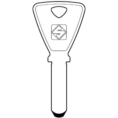 CHIAVE PUNZONATA KESO KE9 SILCA - ALPACCA- 2 pezzi