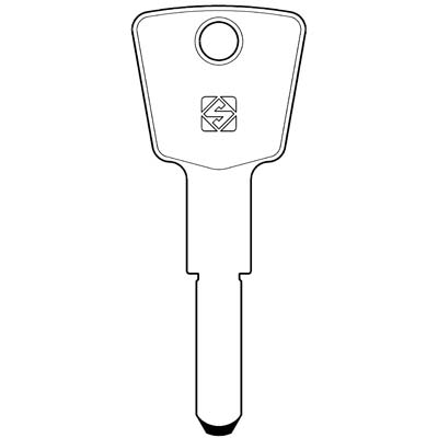 CHIAVE PUNZONATA KESO KE13 SILCA - ALPACCA- 2 pezzi