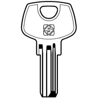 CHIAVE PUNZONATA DOM DM128 SILCA - OTTONE NICHELATO- 2 pezzi