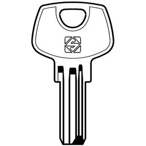 CHIAVE PUNZONATA DOM DM128 SILCA - OTTONE NICHELATO- 2 pezzi