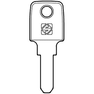 CHIAVE PUNZONATA MERONI MER39 SILCA - OTTONE NICHELATO- 5 pezzi