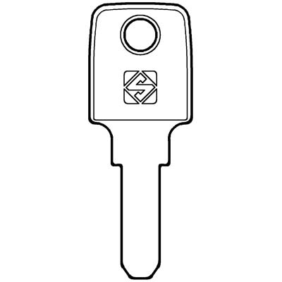 CHIAVE PUNZONATA MERONI MER39 SILCA - OTTONE NICHELATO- 5 pezzi