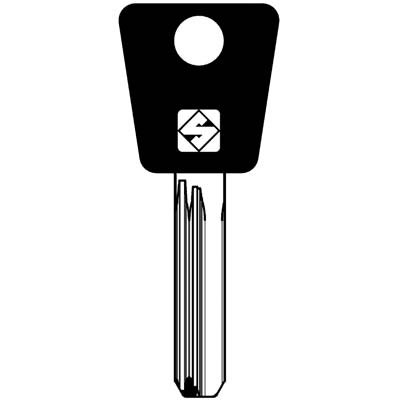 CHIAVE PUNZONATA MULTLOCK MTK15RAP SILCA - OTTONE NICHELATO- 5 pezzi