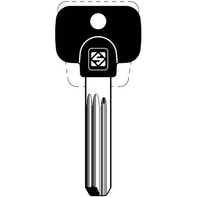 CHIAVE PUNZONATA MULTLOCK MTK13RAP SILCA - OTTONE NICHELATO- 5 pezzi