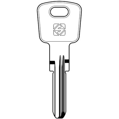 CHIAVE PUNZONATA OMEC OC6 SILCA - OTTONE NICHELATO- 5 pezzi