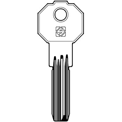 CHIAVE PUNZONATA PREFER PF21 SILCA - OTTONE NICHELATO- 5 pezzi