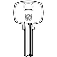 CHIAVE PUNZONATA STS STS6 SILCA - OTTONE NICHELATO- 2 pezzi