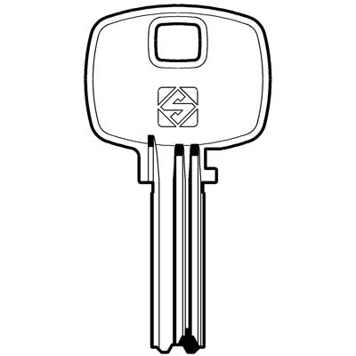 CHIAVE PUNZONATA STS STS6 SILCA - OTTONE NICHELATO- 2 pezzi